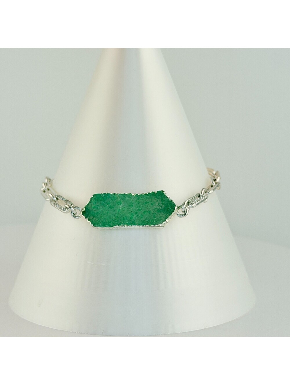 Bomb Party Bracelet - Dripping In Druzy RETRO on Silver Plating